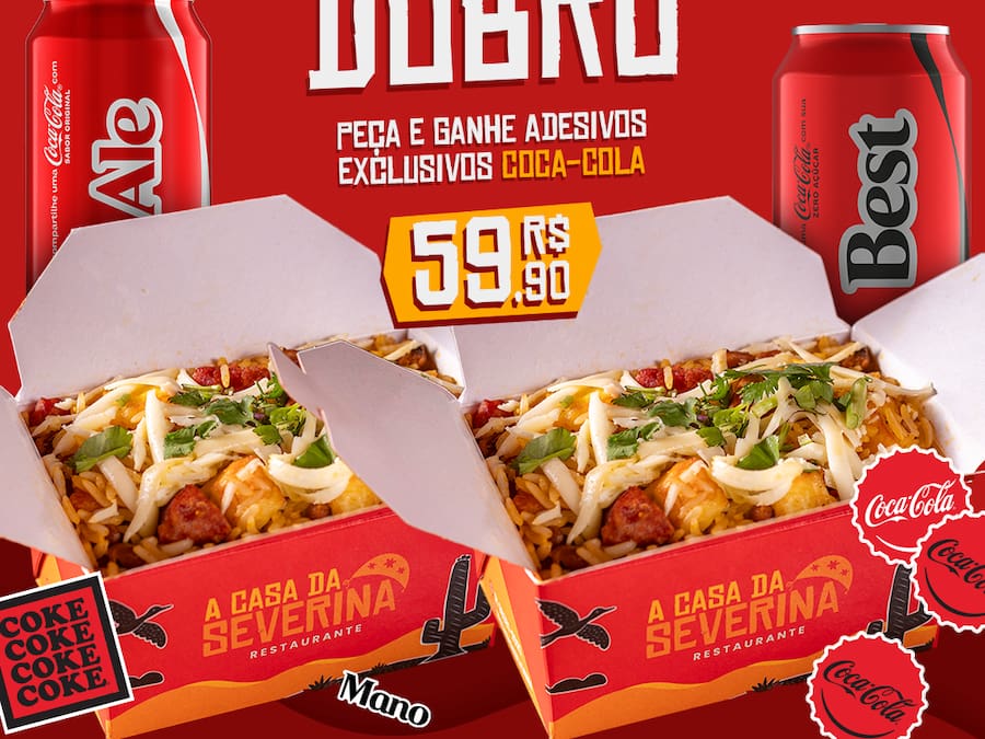 Combo Baião em Dobro + 2 Coca-Cola com 25% Off